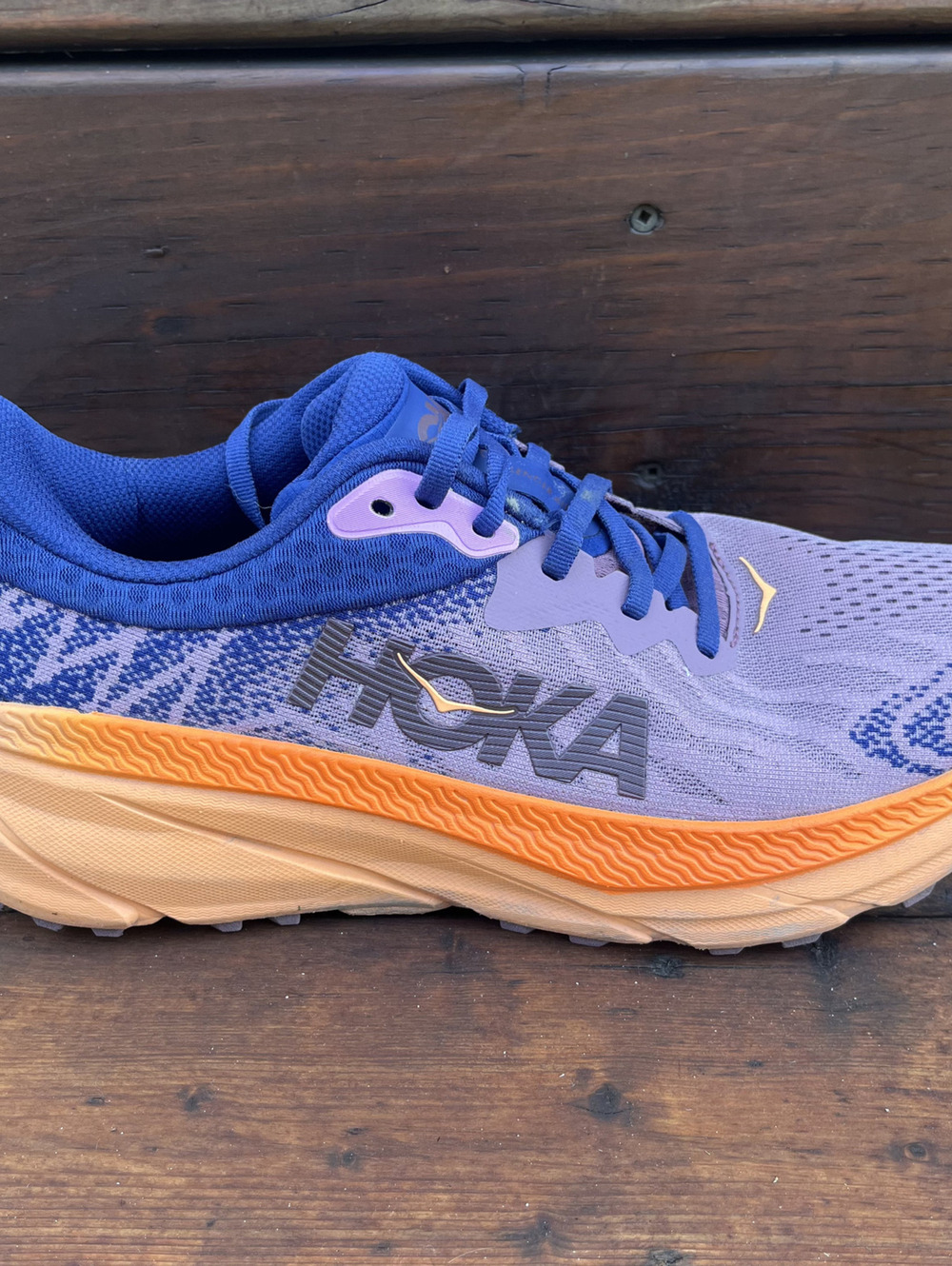 Hoka One One Challenger ATR 7 Running Shoe Size Women's 10B Purple Orange Gym